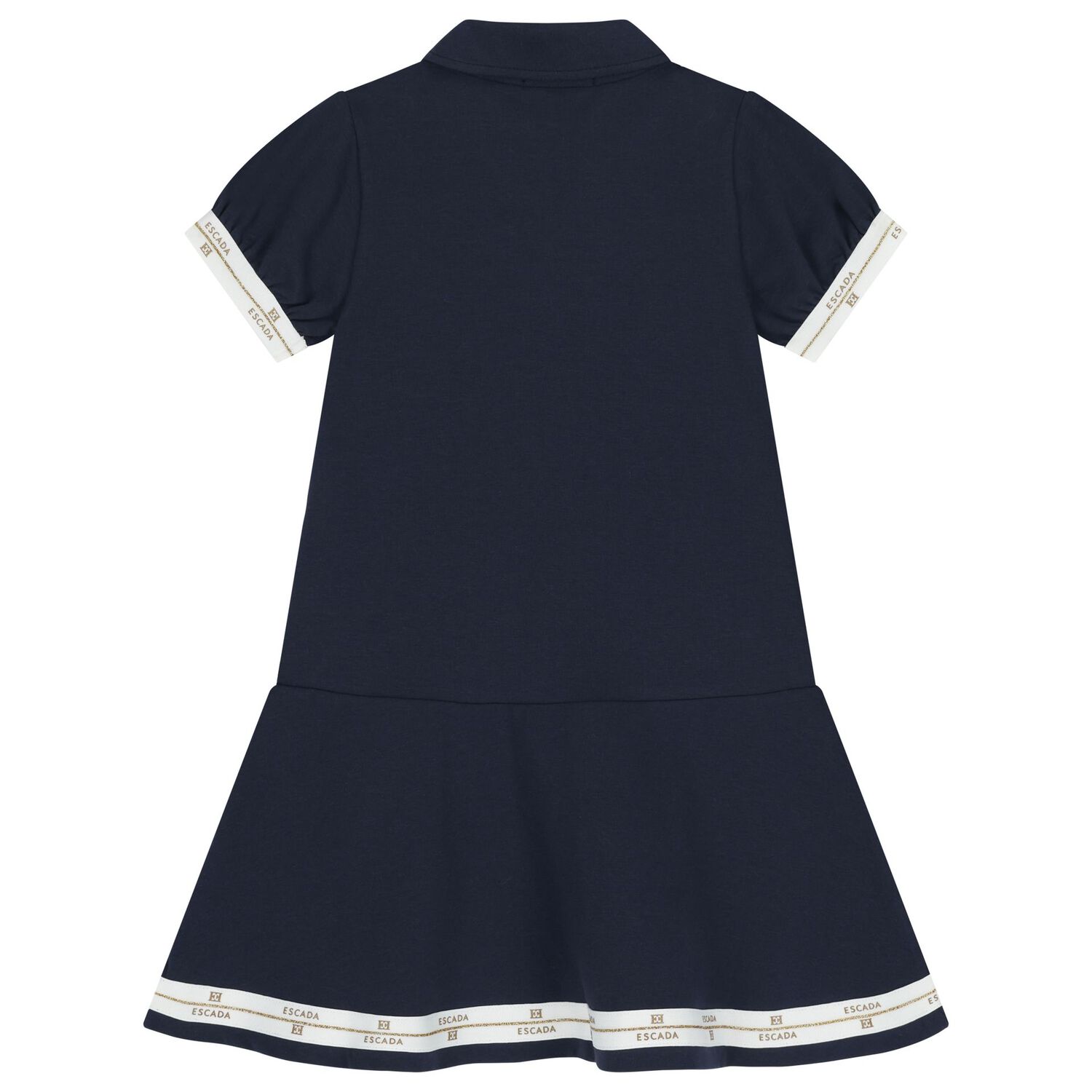 Girls Navy Blue Logo Dress, 1, hi-res