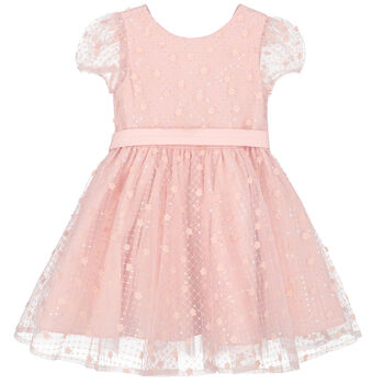 Girls Pink Sequin & Tulle Dress