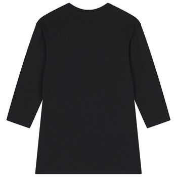 Girls Black Logo Bag Dress