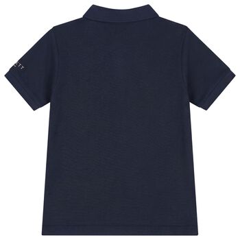 Boys Navy Blue Logo Polo Shirt