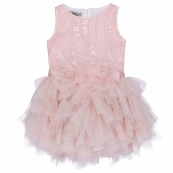 Girls Pink Embellished Dress
