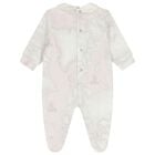 Baby Girls Pink & Ivory Geo Map Babygrow, 1, hi-res