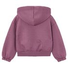 Girls Pink Hooded Zip Up Top, 1, hi-res