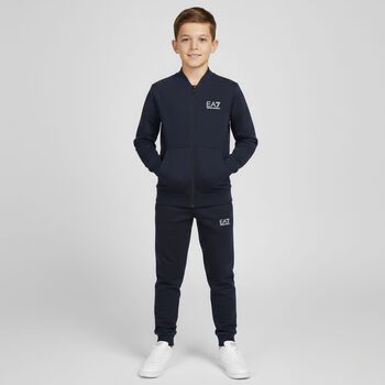Boys Navy Blue Logo Tracksuit