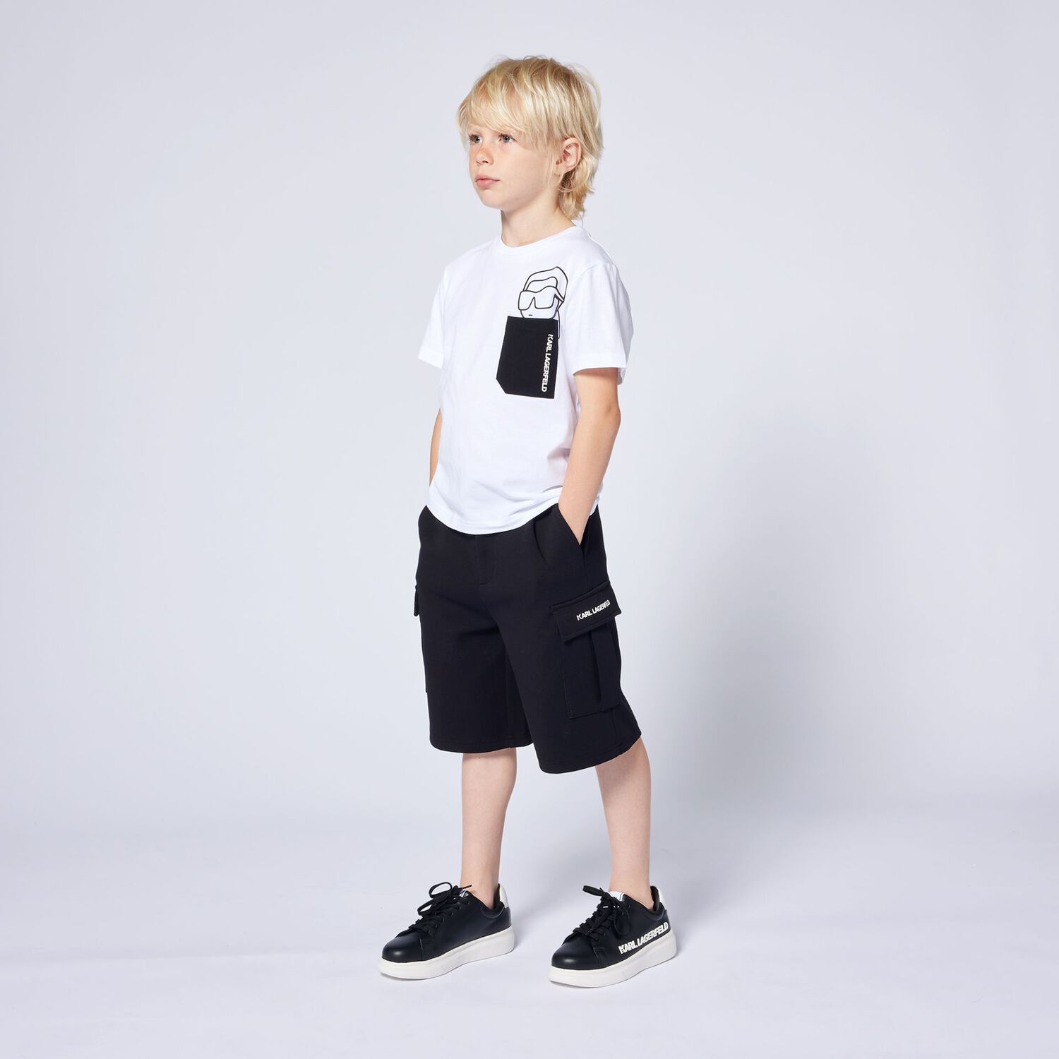Boys White Logo T-Shirt, 1, hi-res
