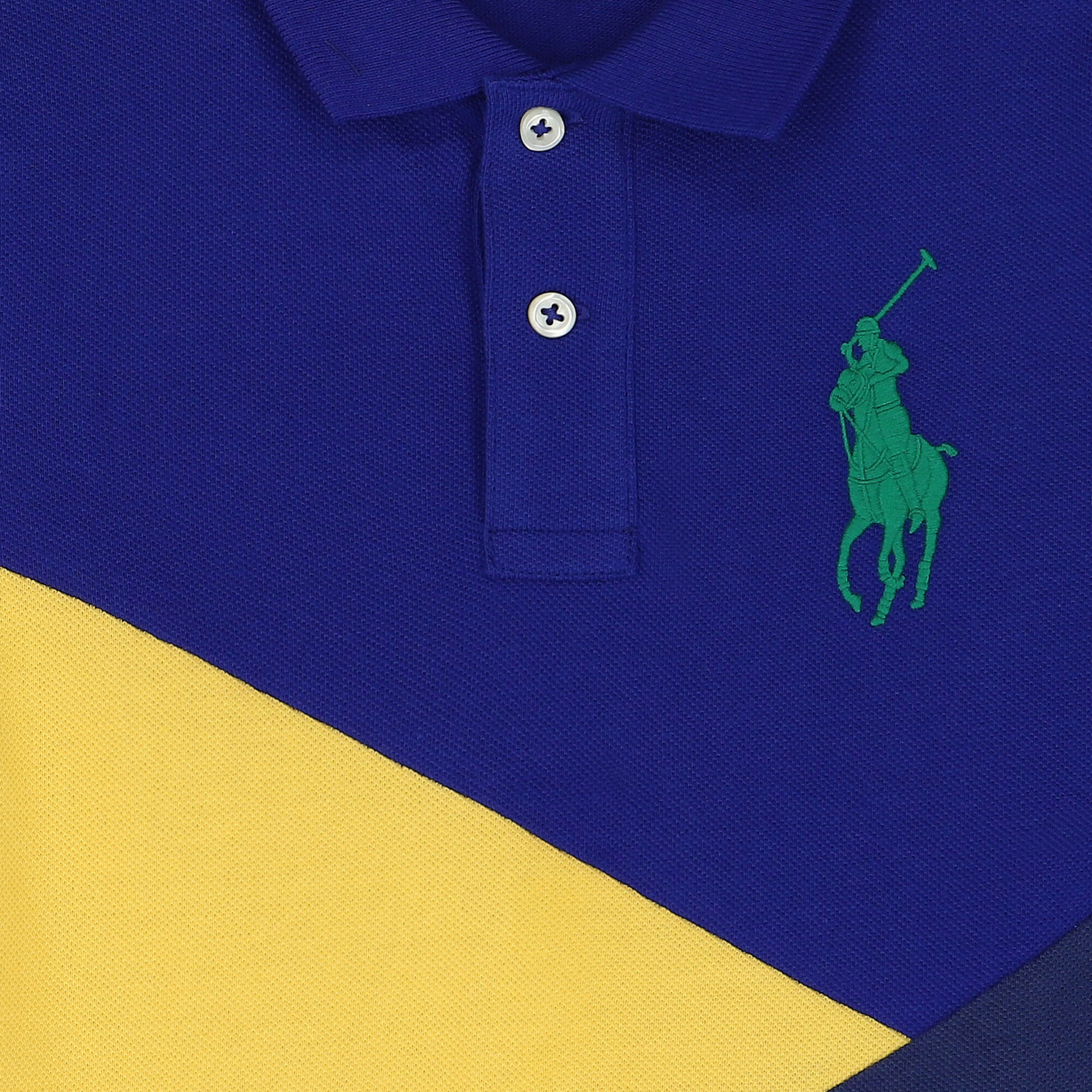 Blue polo shirt hot sale with yellow horse