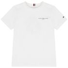 Boys White Logo T-Shirt, 1, hi-res