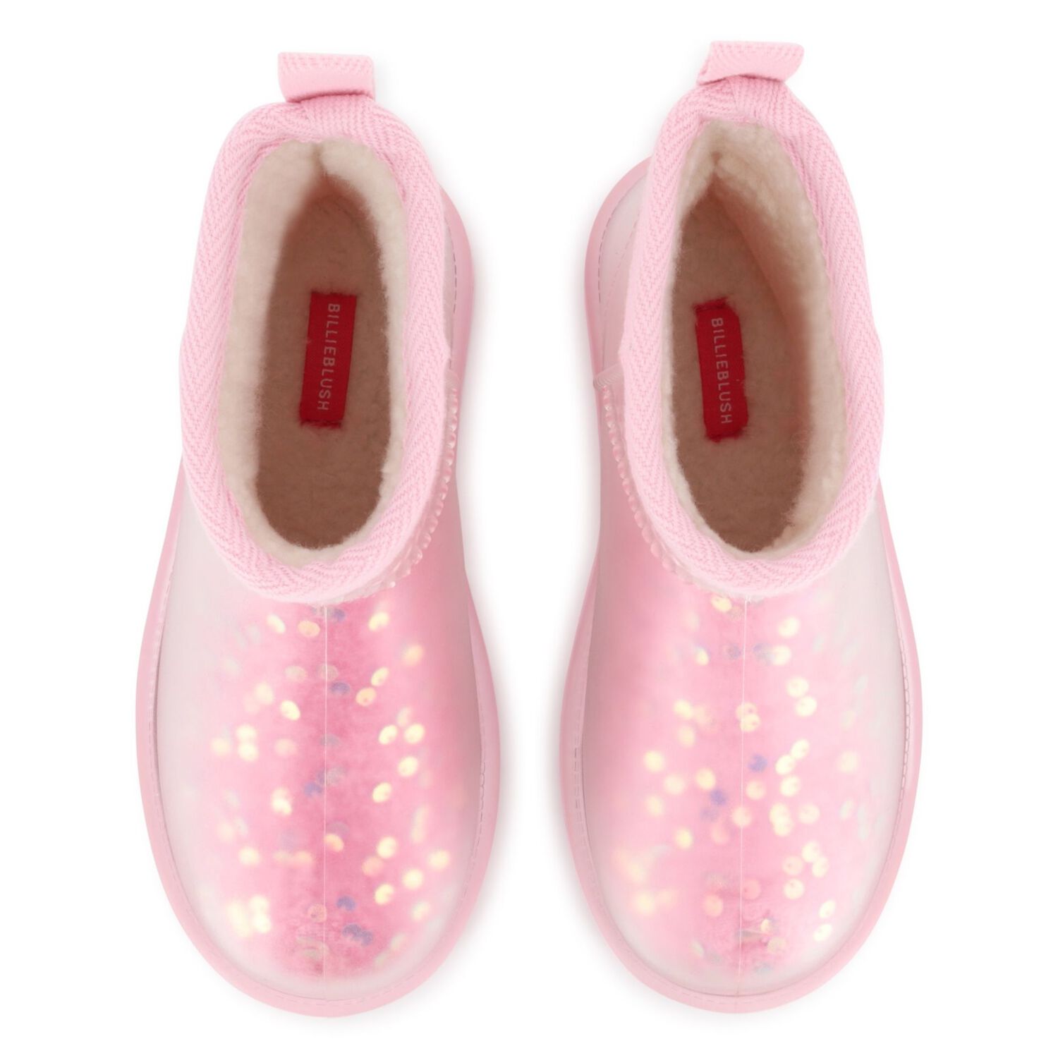 Girls Pink Sequin Logo Boots, 1, hi-res