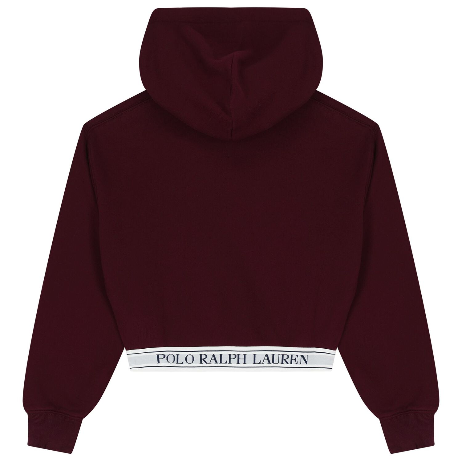 Girls Burgundy Logo Hooded Top, 1, hi-res