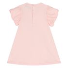 Younger Girls Pink Bag Logo Dress, 2, hi-res