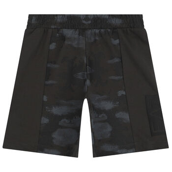 Boys Grey Logo Shorts