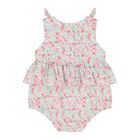 Baby Girls Pink & Green Floral Bodysuit Set, 2, hi-res