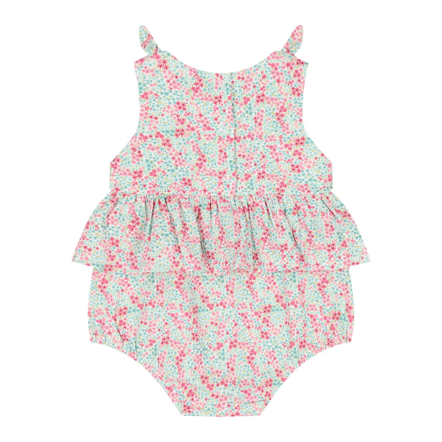 Baby Girls Pink & Green Floral Bodysuit Set, 2, hi-res