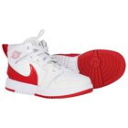 White & Red Jordan 1 Mid Easyon Trainers, 1, hi-res