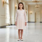 Girls Pink Dappled Sequin Embellished Dress, 1, hi-res