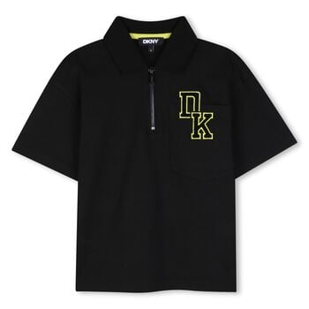 Boys Black Logo Polo Shirt