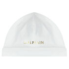 طقم هدية أفرول بنات بالشعار باللون الابيض والوردى, 1, hi-res