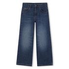 Girls Blue Denim Jeans, 1, hi-res