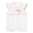 Baby Girls Ivory Broderie Anglaise Romper, 1, hi-res