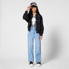 Girls Mini Me Silver Logo Swimsuit, 1, hi-res