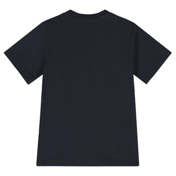 Boys Navy Blue Logo T-Shirt