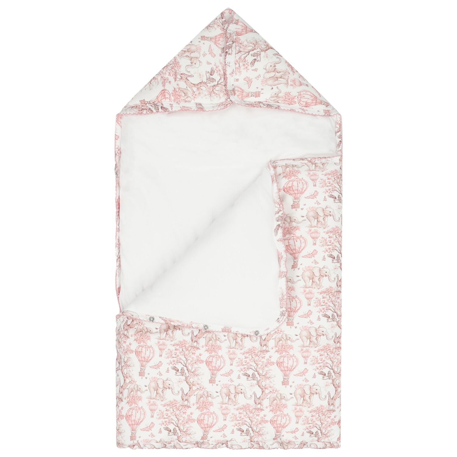 Baby Girls White & Pink Africa Nest, 1, hi-res