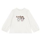 Baby Girls Ivory & Pink 3 Piece Tracksuit, 1, hi-res