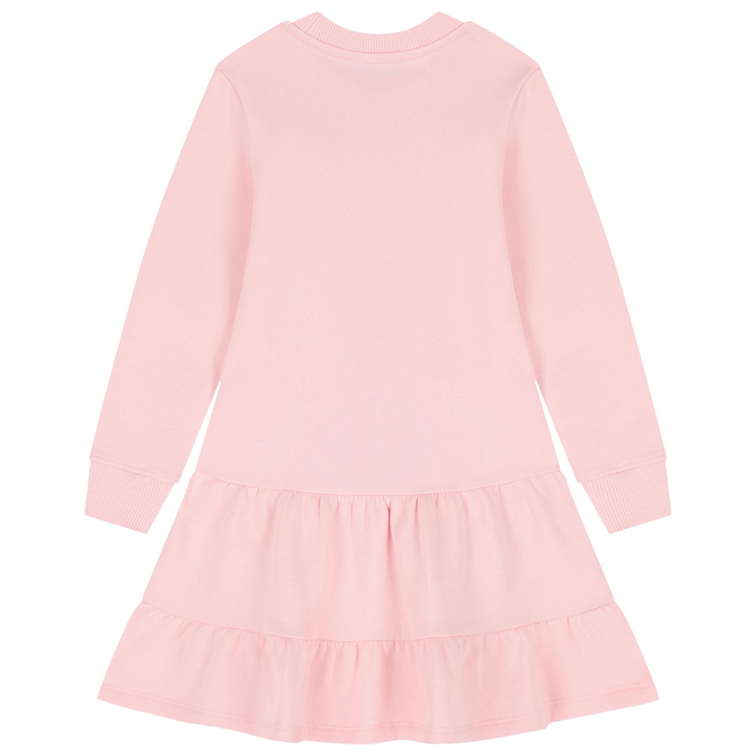 Girls Pink Popcorn Logo Dress, 3, hi-res