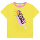 Girls Yellow Logo T-Shirt, 2, hi-res