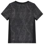 تي شيرت أسود بشعار للأولاد, 1, hi-res