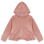 Girls Pink Velour Tracksuit Set  ( 3 Piece ), 2, hi-res