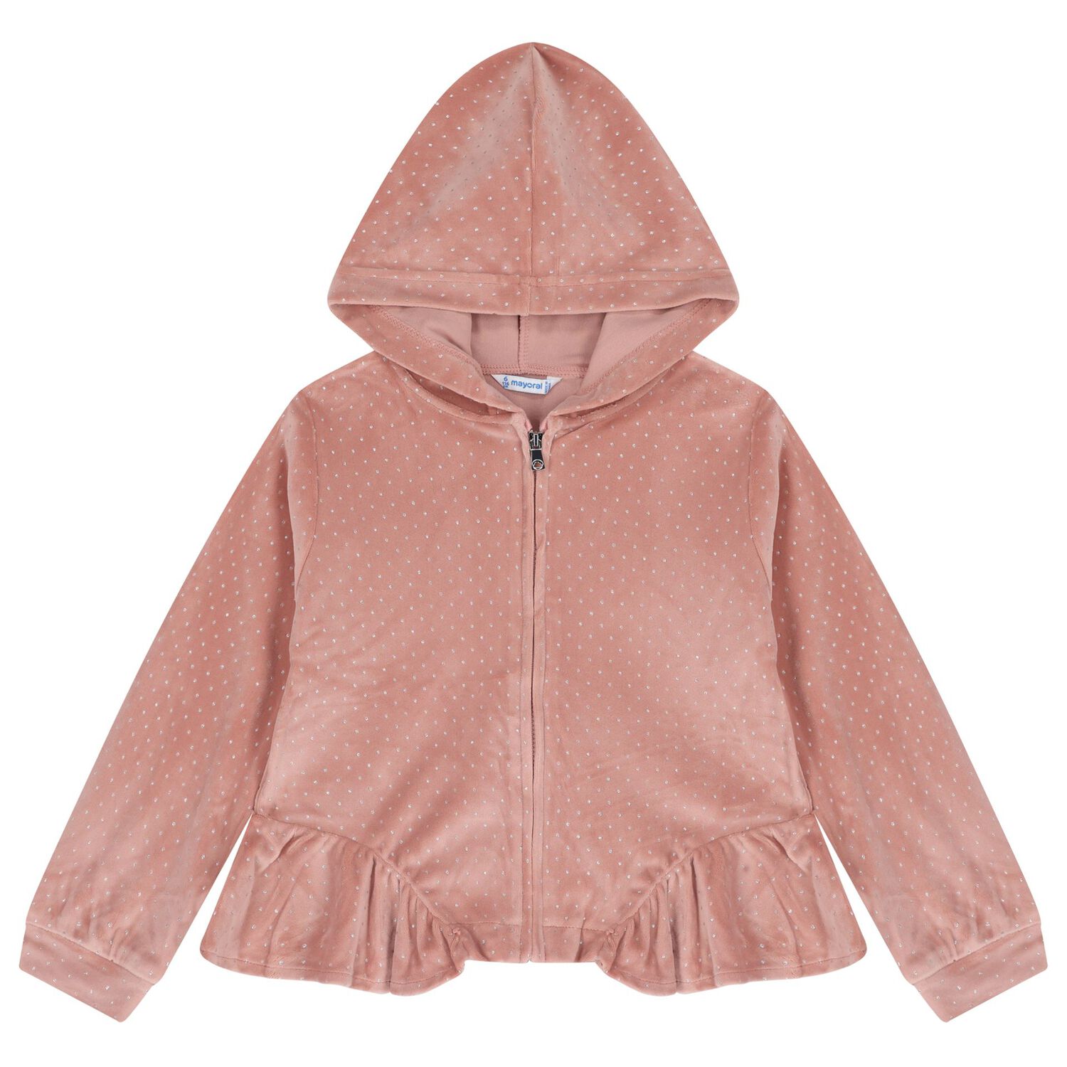 Girls Pink Velour Tracksuit Set  ( 3 Piece ), 2, hi-res