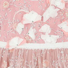 Girls Pink Embroidered Sequin Tulle Dress, 1, hi-res