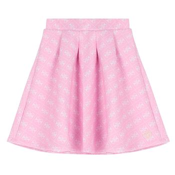 Girls Pink Logo Skirt