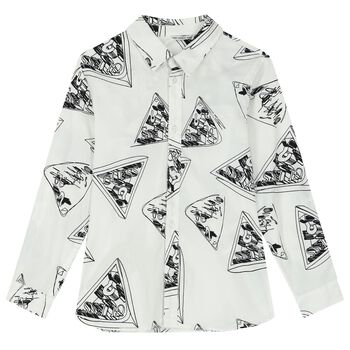 Boys White Logo Shirt