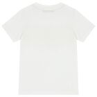Boys White Logo T-Shirt, 1, hi-res