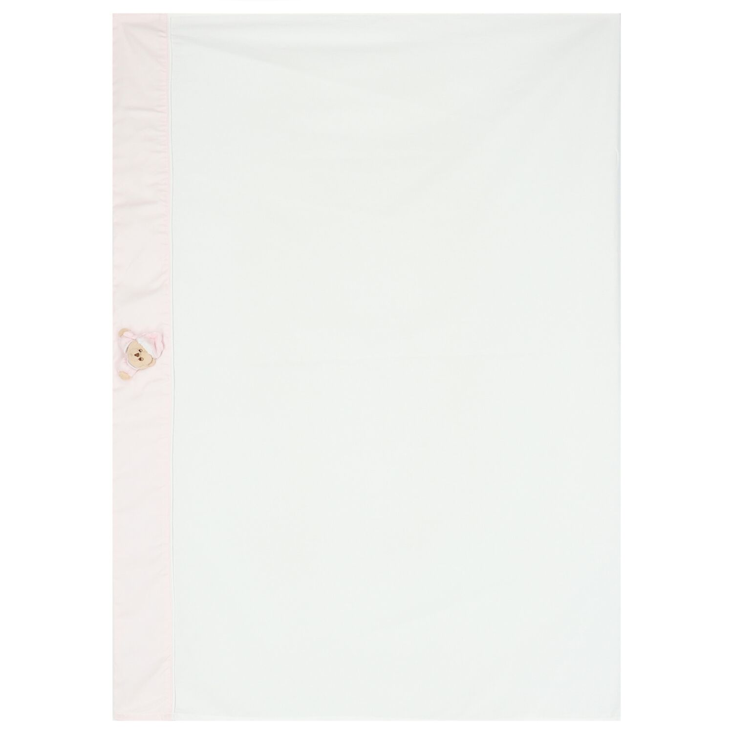 طقم بطانية بنات بطبعة تيدى باللون الأبيض والوردى, 2, hi-res image number null