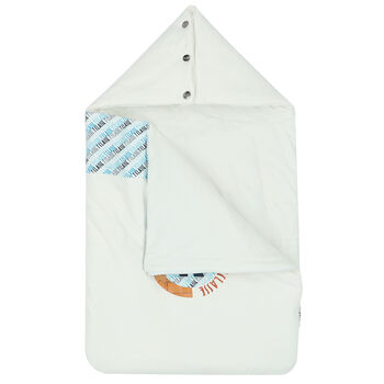 Baby Boys Ivory & Blue Logo Nest