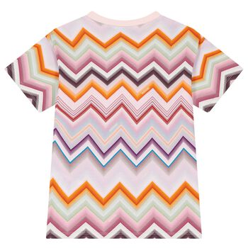 Girl Multi-Coloured Zig Zag T-Shirt