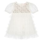 Baby Girls Ivory Tulle Dress Set, 1, hi-res