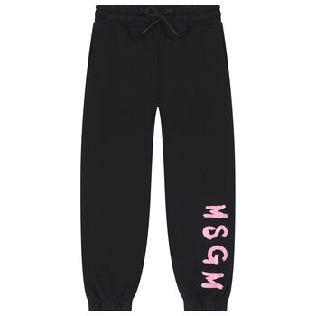 Black & Pink Logo Joggers
