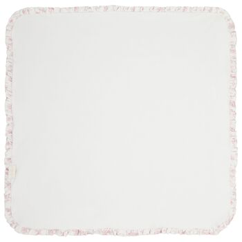 Baby Girls White & Pink Swan Blanket