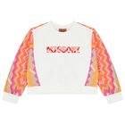 سويت شيرت بنات بالشعار باللون الأبيض , 1, hi-res