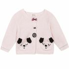 Baby Girls Pale Pink Cardigan, 1, hi-res