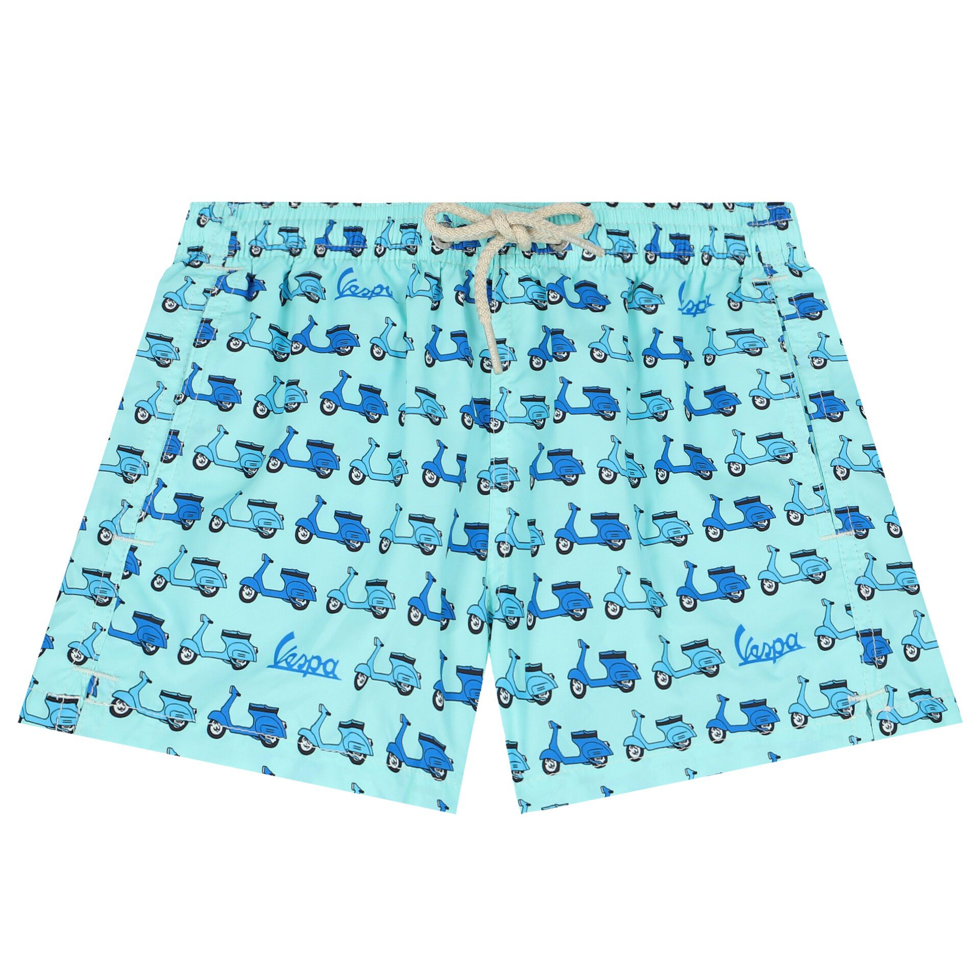 MC2 Saint Barth Boys Aqua Vespa Swim Shorts | Junior Couture