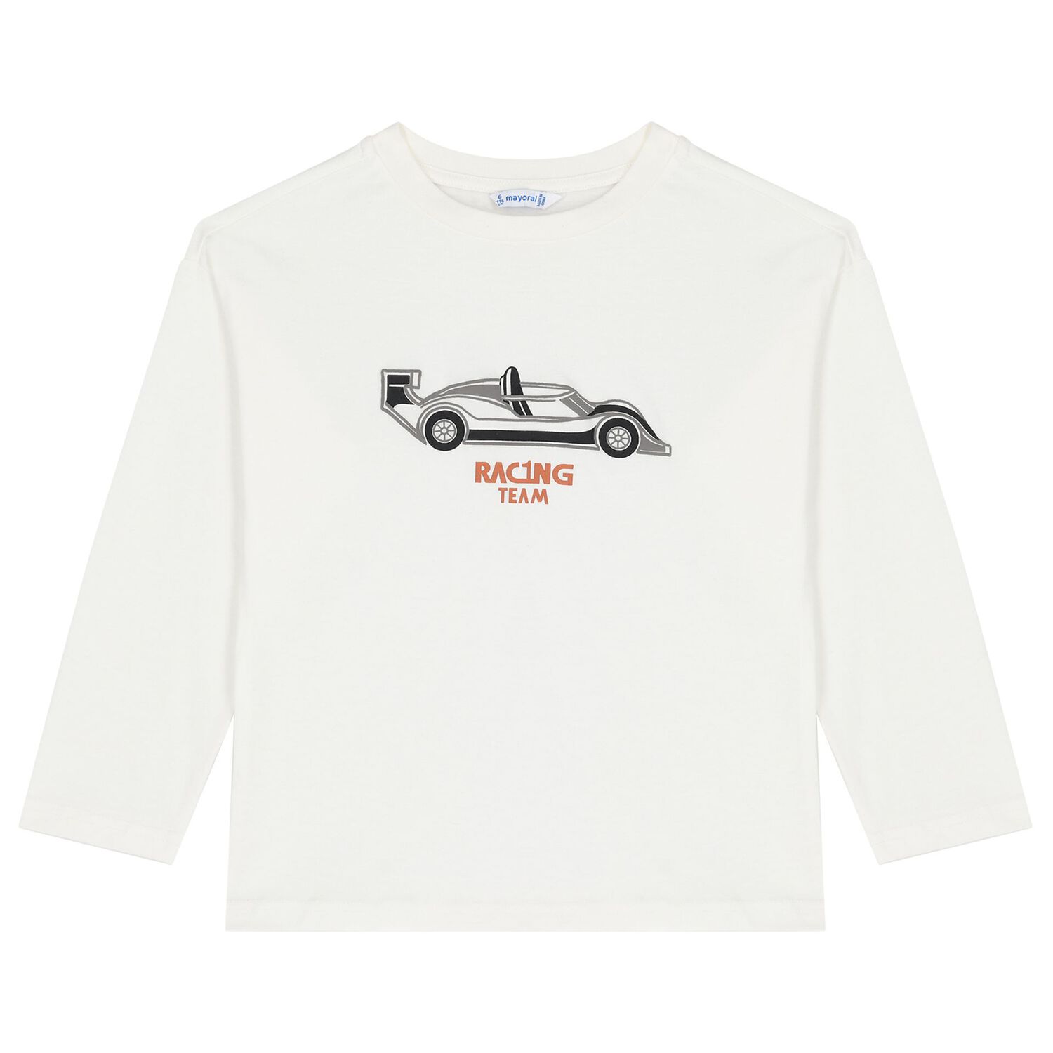 Boys Ivory, Orange & Grey Car Tracksuit ( 3 Piece ), 1, hi-res