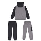 Boys Grey Tracksuit Set ( 3 Piece ), 2, hi-res