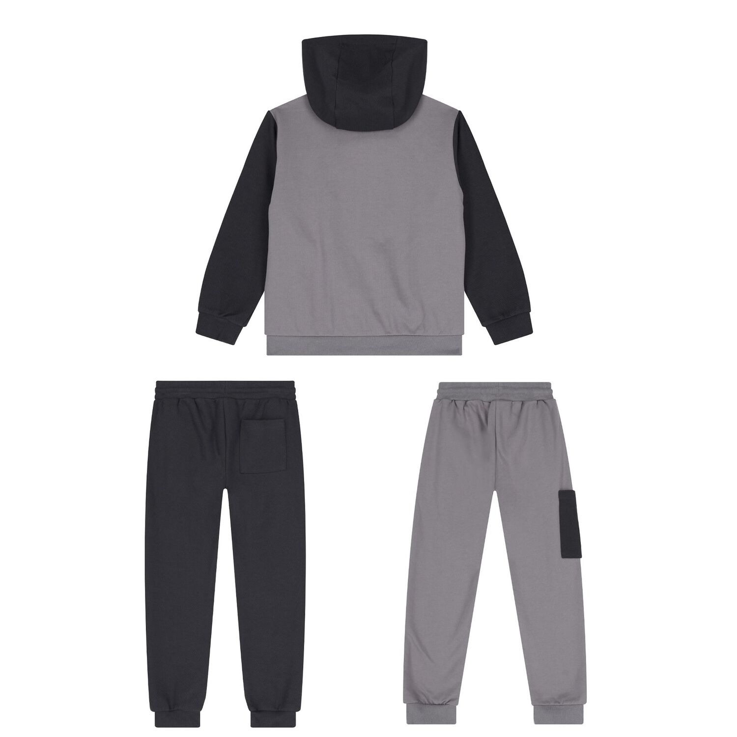 Boys Grey Tracksuit Set ( 3 Piece ), 2, hi-res