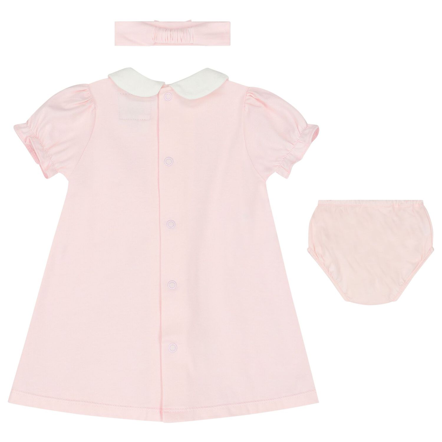Baby Girls Pink Bow Dress Set, 2, hi-res image number null