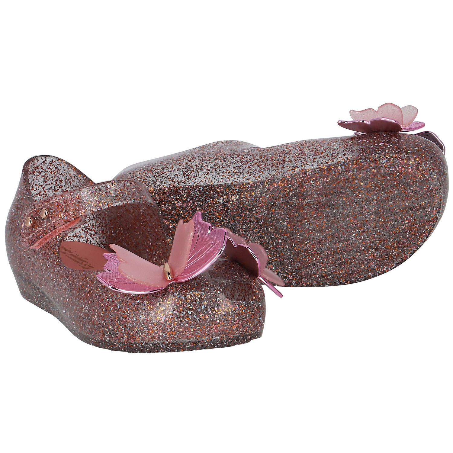 حذاء فراشة حذاء جيلي باللون الوردي للبنات, 1, hi-res image number null